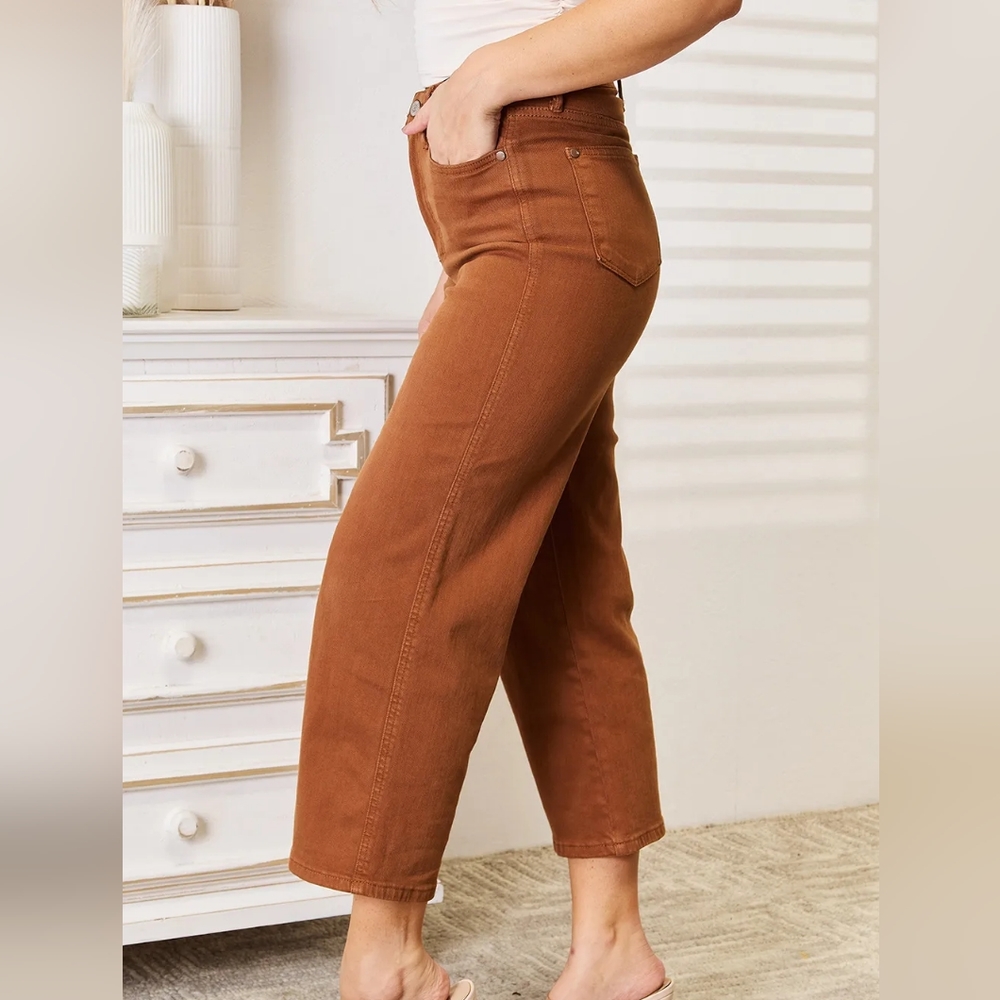 Judy Blue Tummy Control Wide Leg Crop Jeans Size 3(26) 5(27) 11(30) - Picture 9 of 16